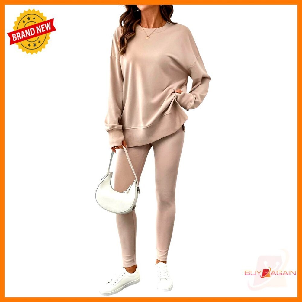 Two Piece Lounge Set Knitted Sweatsuit Oversized Y2K Casual Comfort Wear